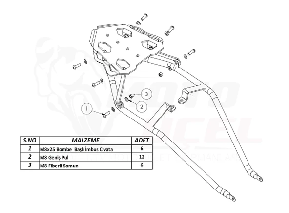 TVS Raider 125 Çanta Demiri - 2