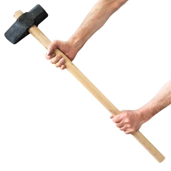 3 kg Saplı Balyoz Dövme Çelik Sivri Büyük Varyoz Ağır Çekiç - 2