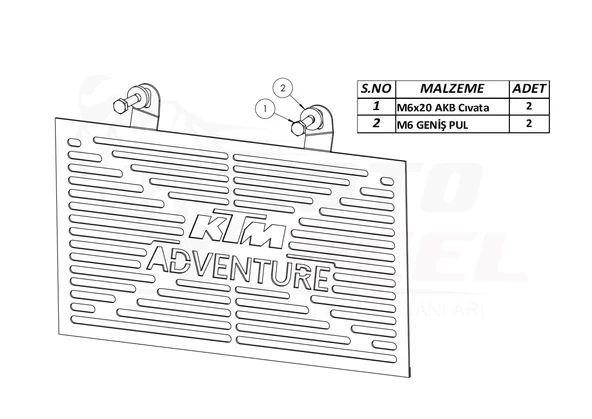 KTM 250 Adventure Alüminyum Radyatör Koruma - Resim 3
