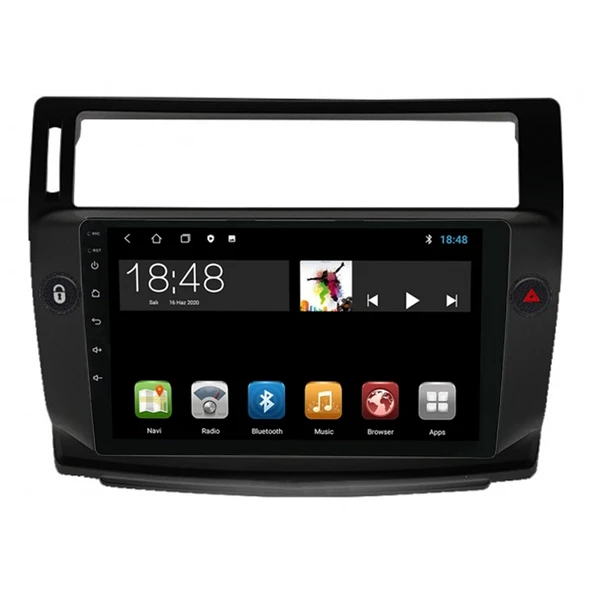 Maitech MTC232CP Serisi Citroen C4 Siyah Çerçeve 2004-2010 Model Uyumlu 2+32GB Carplay Android Auto Destekli Multimedya Teyp