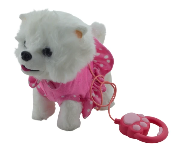 Kumandalı Pilli Yürüyebilen Kuyruk ve Baş Sallayabilen İnteraktif Oyuncak Peluş Köpek (22x22cm) - 2