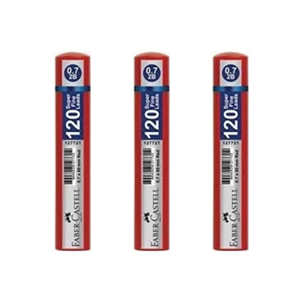 Faber-Castell Grip Min 0.7 mm 120'li Tüp Bordo - 3 Adet