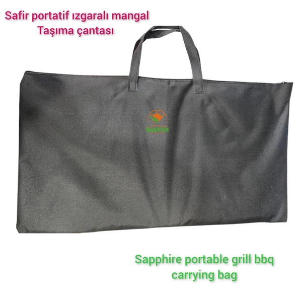 Safir Portatif Izgaralı Mangal Sök tak mangal Safir Portatif Piknik Mangalı Safir Ateş Çukuru Safir Barbekü Çanta Hediyeli. - 4