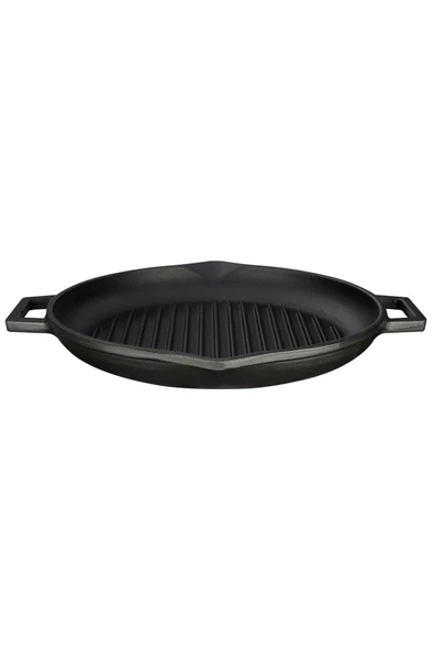 Lava 30cm Döküm Yuvarlak Çift Kulplu Izgara Tavası - LV ECO GT 30 T5