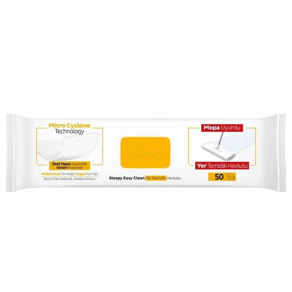 Sleepy Easy Clean Arap Sabunu Katkılı Mopa Uyumlu Yer Temizlik Havlusu 50x12 600 Yaprak - 2