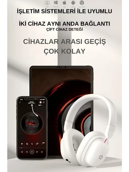 HP H231R KABLOSUZ KULAK USTU BLUETOOTH KULAKLIK MIKROFONLU V5.3 - 4