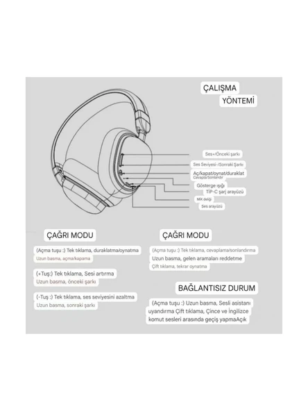 HP H231R KABLOSUZ KULAK USTU BLUETOOTH KULAKLIK MIKROFONLU V5.3 - 10