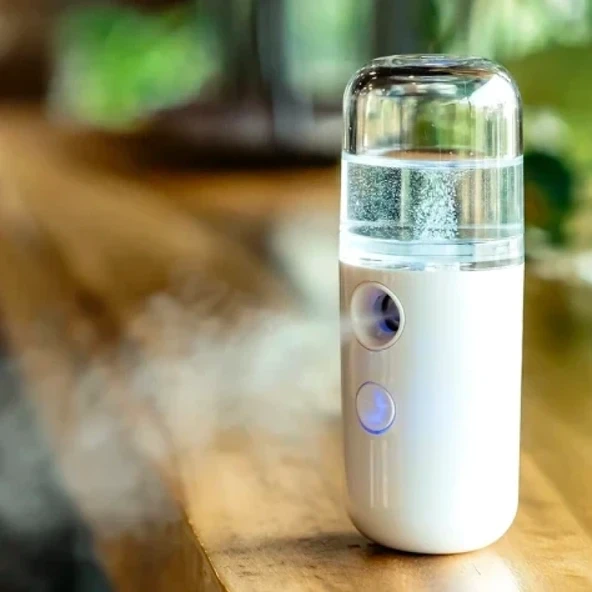 Şarjlı Mini Yüz Nemlendirici Dezenfektan Cihazı Mist Sprayer - 5