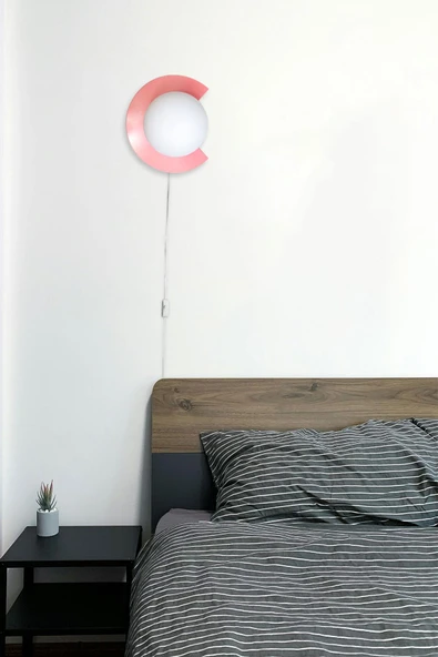 D-light Kesik Aplik Fişli Pembe