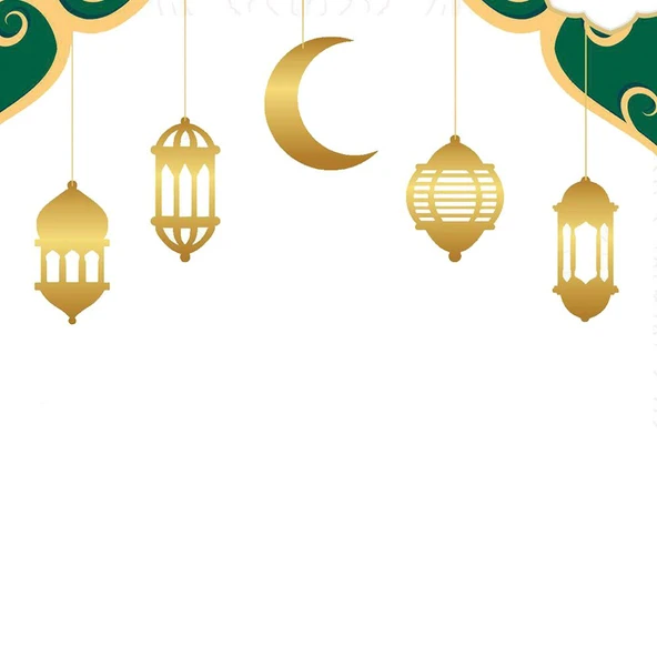 Hilal Ve Kandil Temalı 5li Tavan Sarkıt Süsü - Resim 2