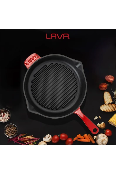 Lava 28cm Izgara Tava Yekpare Saplı - LV Y GT 28 K0 R - 7