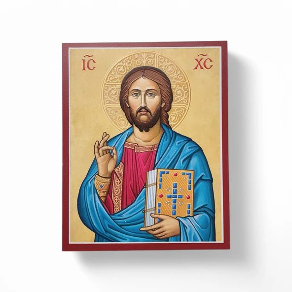 Bizans Stili İsa İkonu - Resim 2