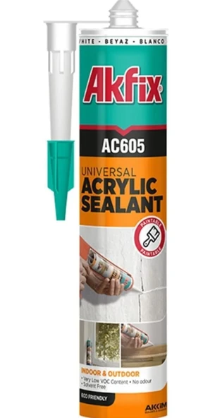 Akfix Akrilik Mastik Beyaz 500gr