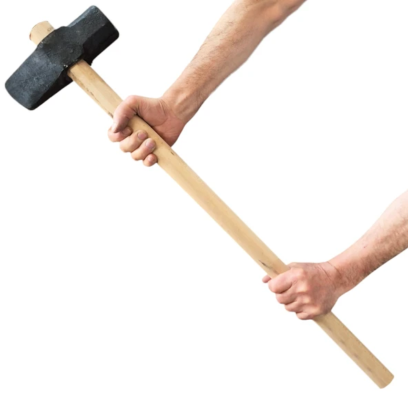 5 kg Saplı Balyoz Dövme Çelik Sivri Büyük Varyoz Ağır Çekiç - 2