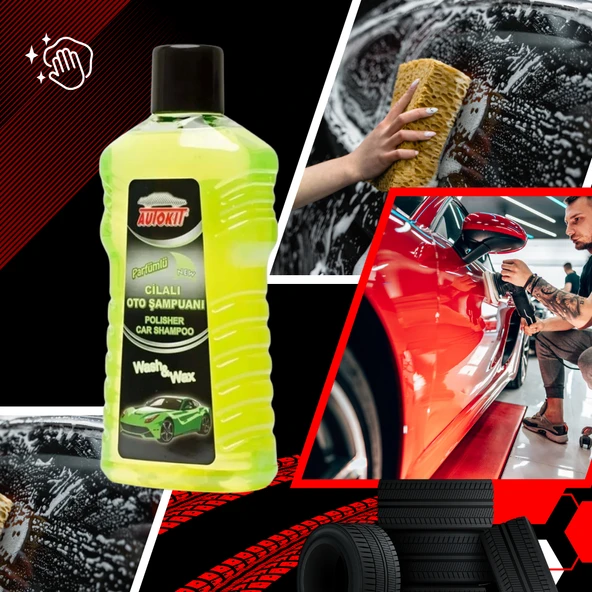 Autokit Cilalı Oto Şampuanı Parfümlü 1 Lt. - Resim 3