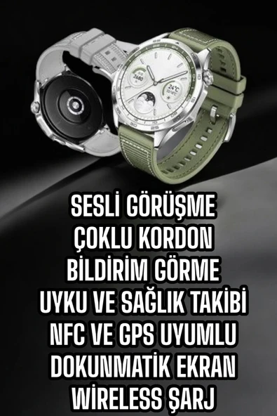 Akıllı Saat Sesli Görüşme Titreşimli Nabız Sensörlü Spor Modları - 3