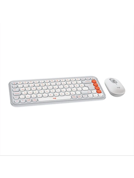 Logitech Pop Icon Combo 920-013076 Beyaz Kablosuz Klavye Mouse Seti