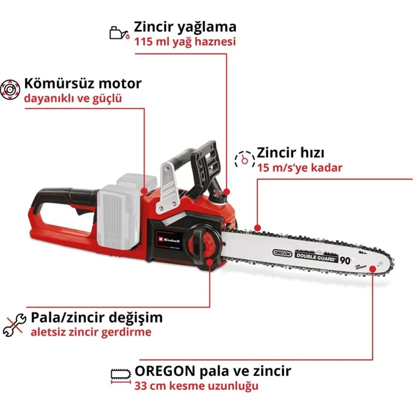 GP-LC 36/35 Li - Solo, Akülü Ağaç Kesme (Akü ve şarj cihazı dahil değildir) - 3