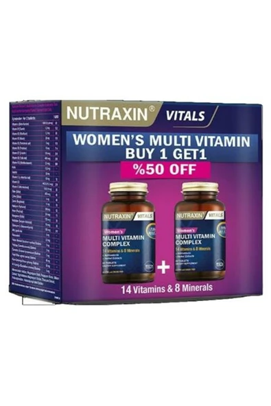 NUTRAXİN MULTİVİTAMİN KADIN 120 TABLET - 2.Sİ % 50 İNDİRİMLİ