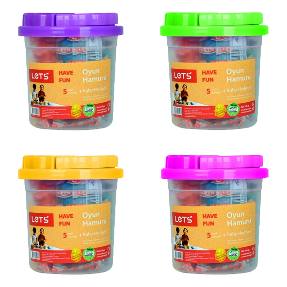 Lets Oyun Hamuru Kalıp Hediyeli 100 GR 5 Renk L8100