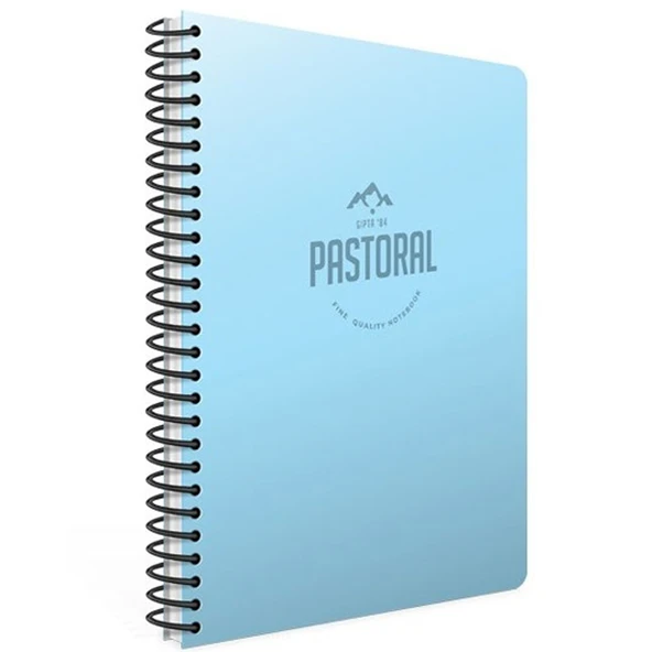 Gıpta Spiralli Plastik Kapak Defter Pastoral A4 96 YP Kare