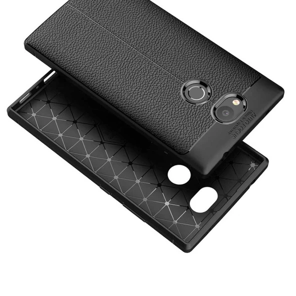 Sony Xperia XA2 Kılıf Niss Deri Desenli Silikon Kılıf - 8