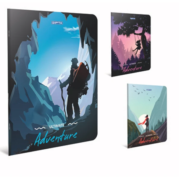 Gıpta Dikişli Karton Kapak Defter Adventure A6 80 Yp Çiz.Stn