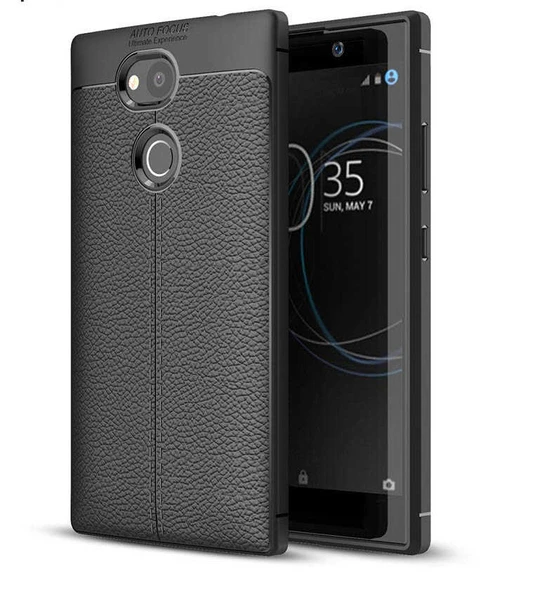 Sony Xperia XA2 Kılıf Niss Deri Desenli Silikon Kılıf - 2