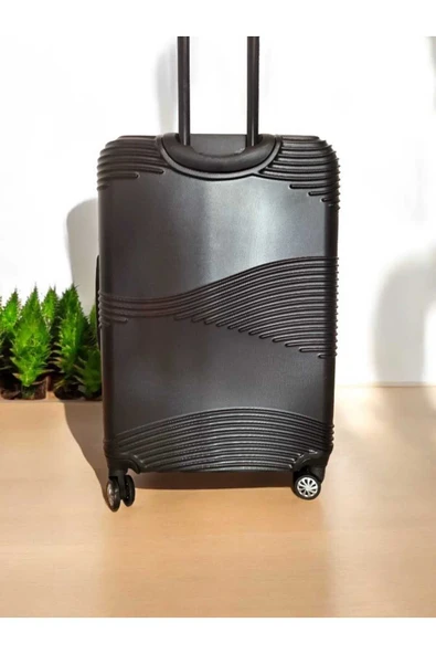 VANİSSA 3'lü Valiz Seti 3 lü Orta Boy & Kabin Boy & Büyük Boy Siyah - 3