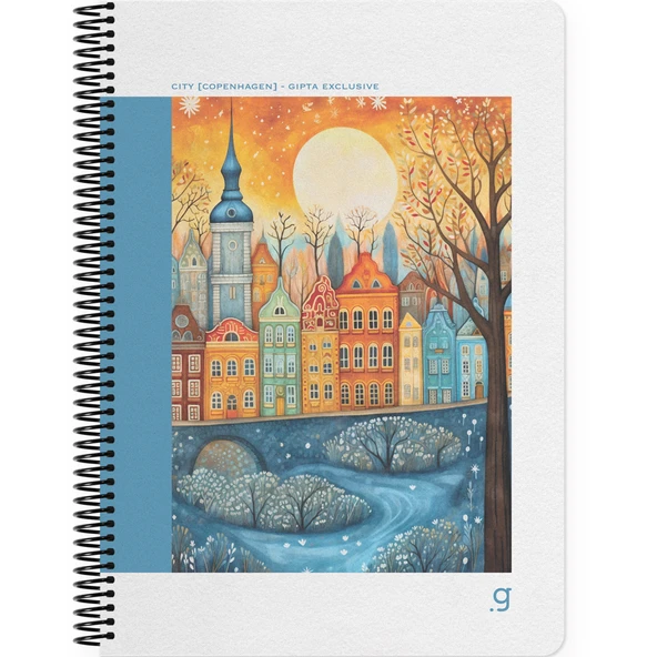 Gıpta Cıty Spiralli Sert Kapak Defter 17x24 80 Yp.Çiz.