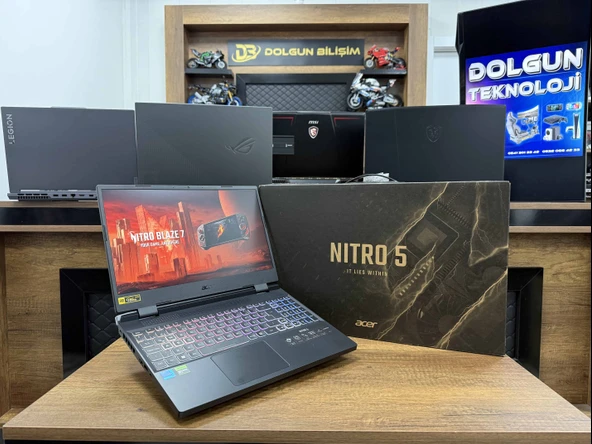 Acer Nitro 5 AN515-58-70VR Intel Core i7 12650H 32GB RAM 1TB SSD RTX4060 15.6" FHD 165Hz NH.QM0EY.00A-32 (İKİNCİ EL)