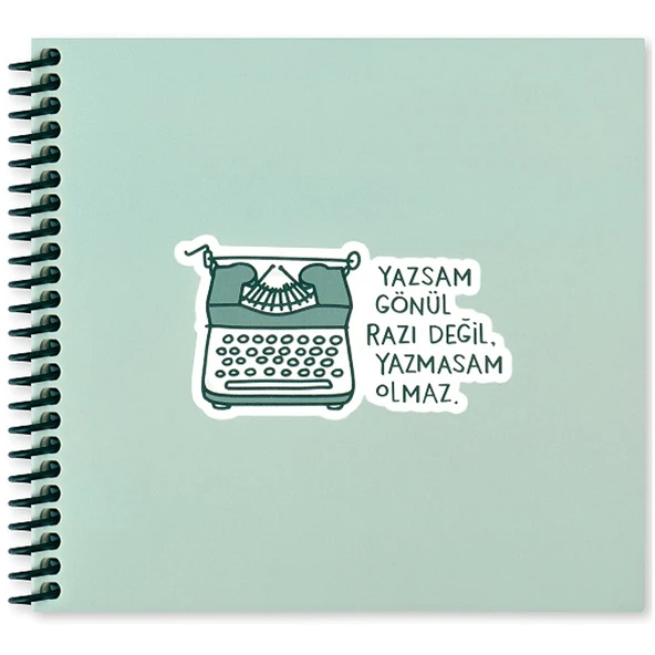 Keskin Color Sticker Defter Hisli Şeyler 16x15 50 Yp. Çizgili Stickerli Defter Yazsan Gönül Razı Değil Yazmasam Olmaz