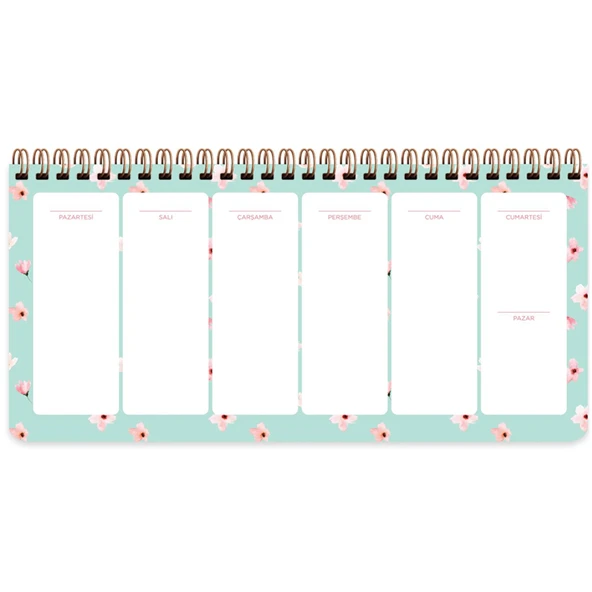 Keskin Color Spiralli Planner Su Yeşili 13x27