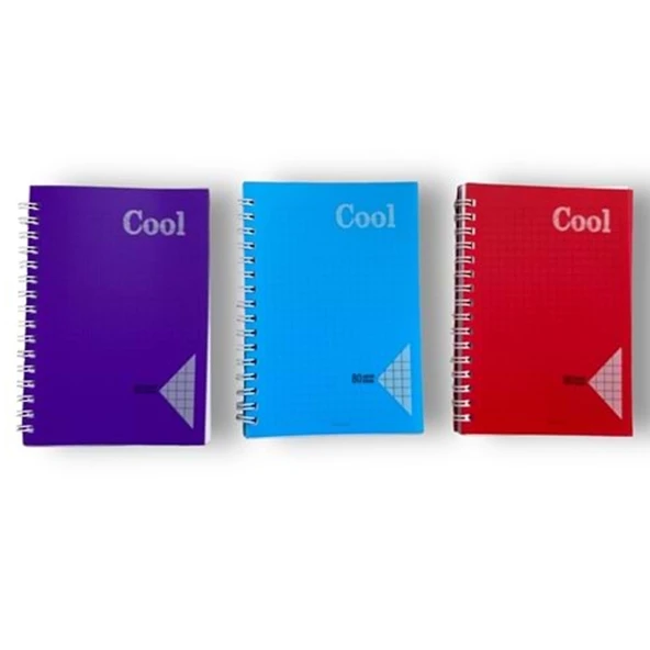 Keskin Color Plastik Kapak Spiralli Cool Defter A6 80 YP Çizgili