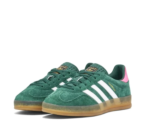 Adidas Gazelle Indoor Collegiate Green Pink Womens - Resim 4
