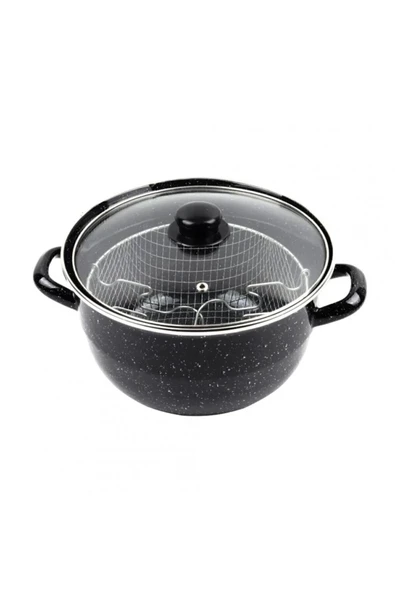 Nishev.com Evini Sev Kızartma Tenceresi Siyah 24 cm 4,5 lt
