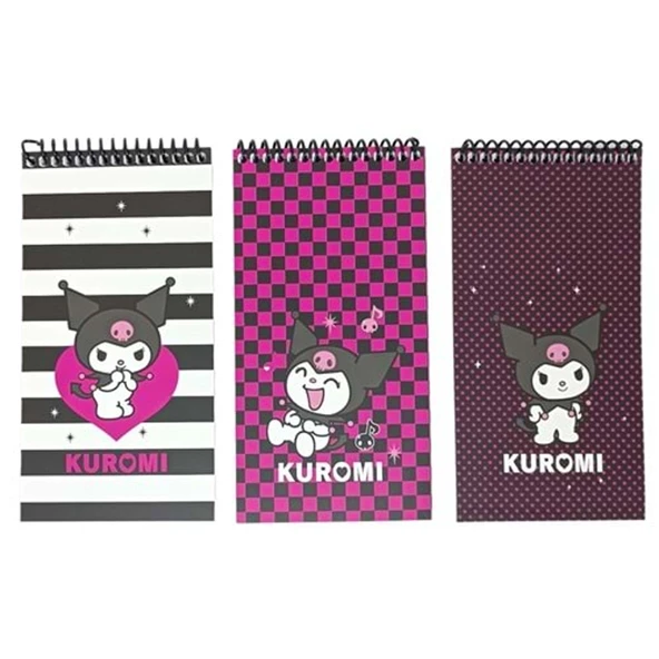 Kuromi Bloknot Spiralli 1 A7 42 Yp Çizgili 140100-12