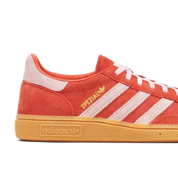 Adidas Handball Spezial Bright Red Clear Pink Womens - Resim 3