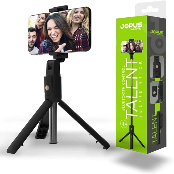 Jopus Talent Bluetoothlu Tripodlu Selfie Sopası - Siyah Bst-01 (19.5 cm, 270° Dönebilir, Katlanabilir) - Resim 5
