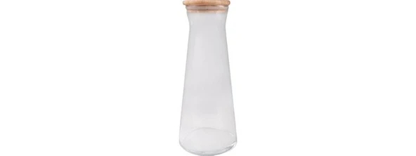 Bambu Kapaklı Lale Cam Karaf  1.2 Lt