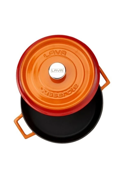 Lava 28Cm.Trendy Basık Tencere - Turuncu - LV Y ST 28 K2 O - 3