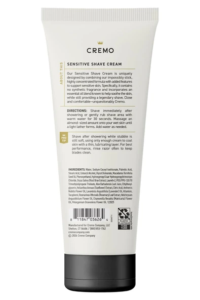 Cremo Sensitive Hassas Ciltler İçin Tıraş Kremi 177ML - 2