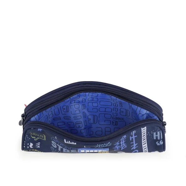 Gabol Kalem Çantası Skull Çift Gözlü Lacivert GB.235031 - Resim 4