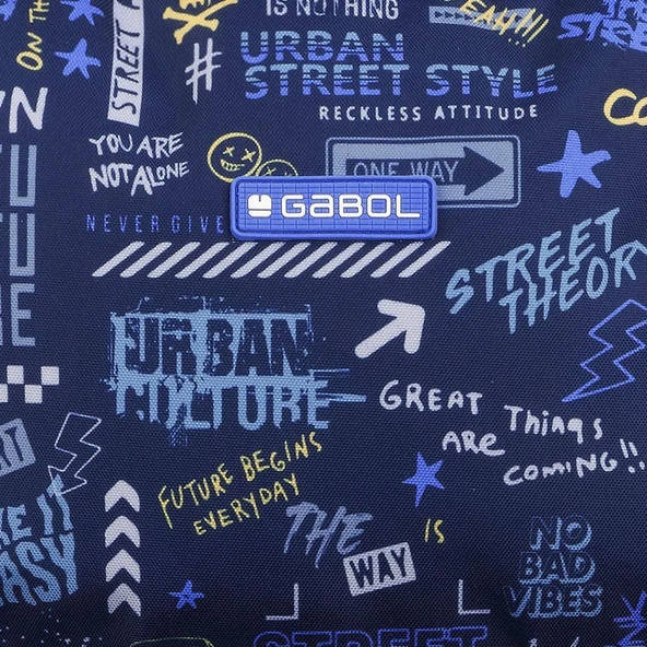 Gabol Kalem Çantası Skull Çift Gözlü Lacivert GB.235031 - Resim 5