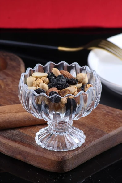 Morlimon Dinner Cam Ayaklı 6’lı Kase- 120 ml - 3