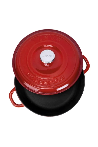 Lava 28cm New Heritage Basık Tencere - Kırmızı - LV Y ST3 28 YK3 R - 3