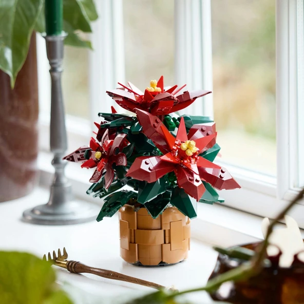 ® Icons Ponsetya 10370 - Yetişkinler Için Atatürk Çiçeği (Poinsettia) Yapım Seti (608 Parça) - 10
