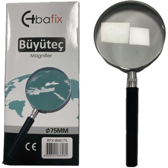 Bafix Büyüteç Cam Metal Çerçeveli 75 MM BFX-BMC75