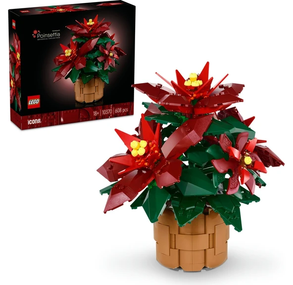 ® Icons Ponsetya 10370 - Yetişkinler Için Atatürk Çiçeği (Poinsettia) Yapım Seti (608 Parça) - 1
