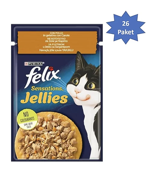 Felix Tavuklu ve Havuçlu 85 gr 26'lı Yetişkin Kedi Yaş Maması